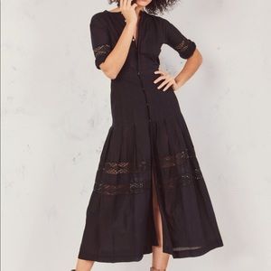 Loveshackfancy black Edie dress M